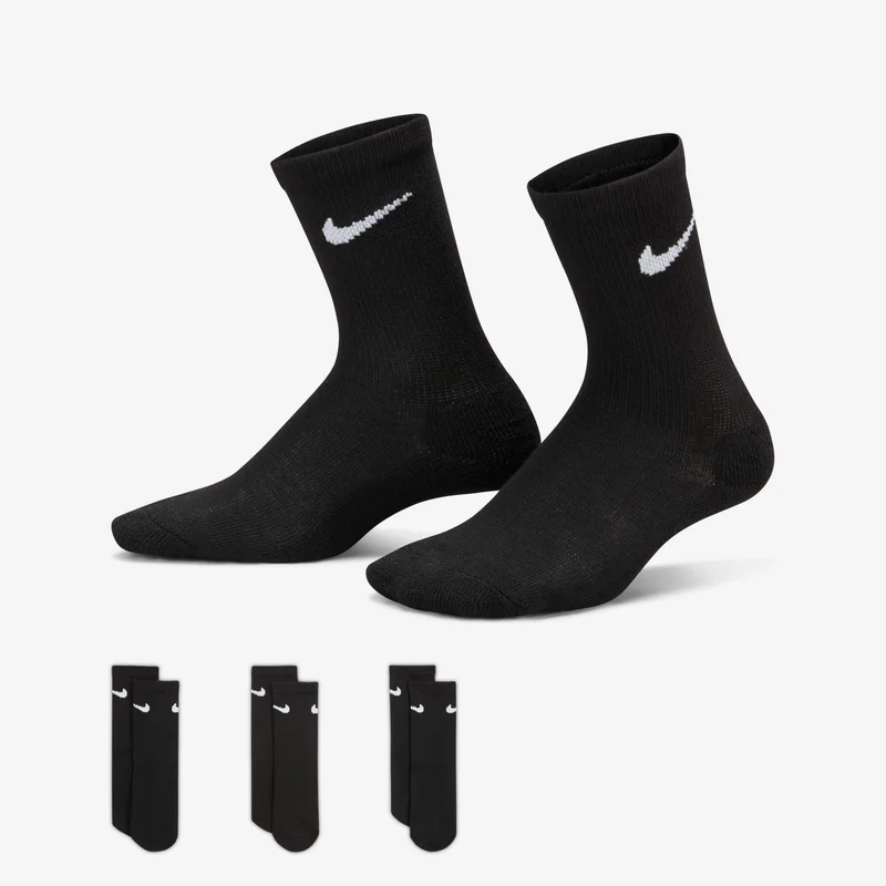 Nike Kids' Basic Pack Crew Socks (3 Pack)